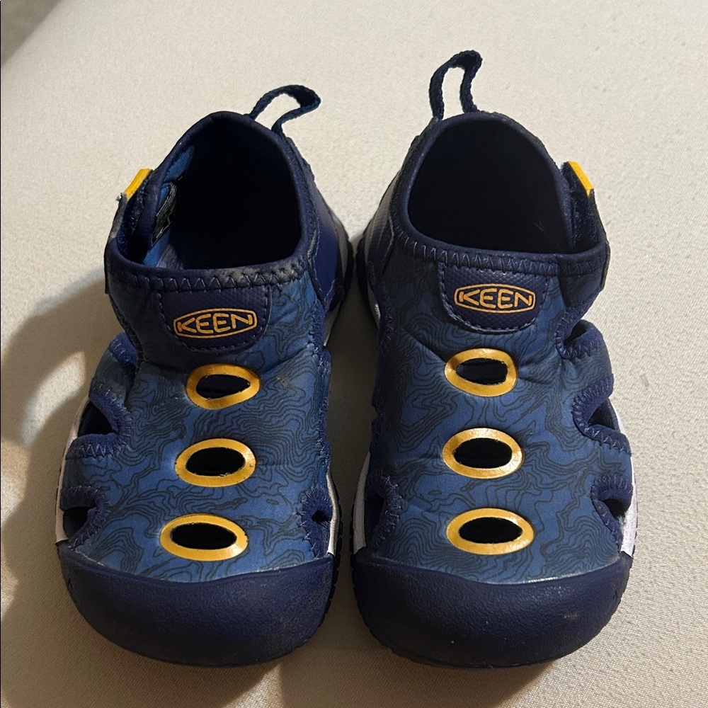 Keen Kids Navy and Yellow Sandals